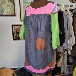 100% Silk Tibi Graphic Design Dress Size M